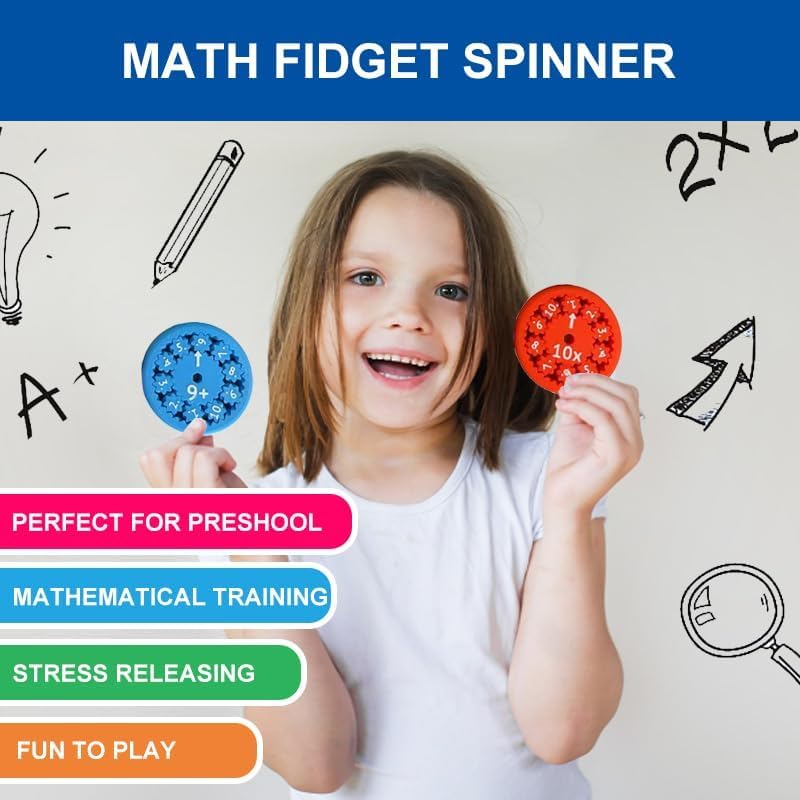 Math Fidget Spinner ( Pack Of 4 )