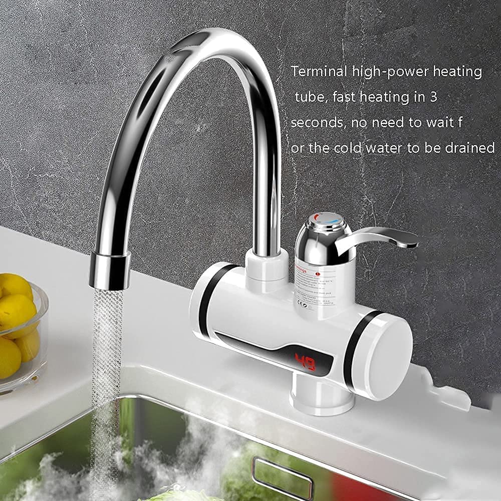 Instant 360° Electric Water Heating Tap | Hot And Cold Water Geyser with LED Display