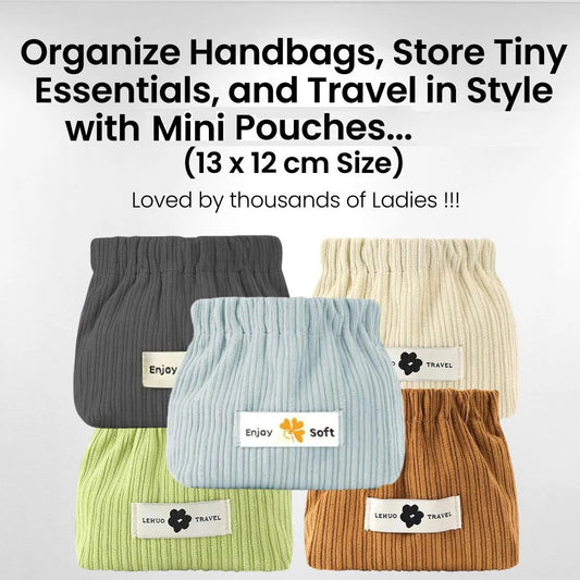 Organize Handbags, Store Tiny Essentials, and Travel in Style with Prasthaan Mini Pouches - Get Pack of 5 at 899 Rs Only