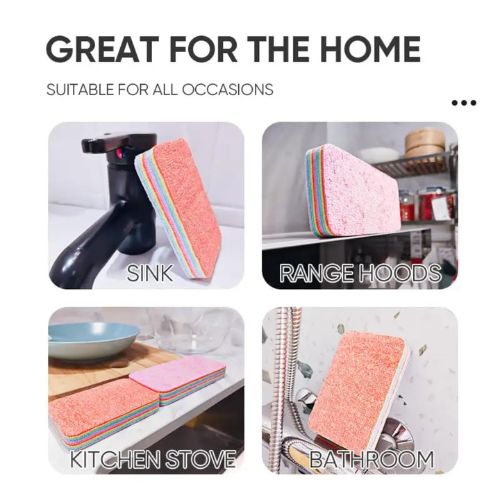 🌈 Rainbow Design Sponge 💥Pack of 12 Pcs @ Rs.699 Only 💥