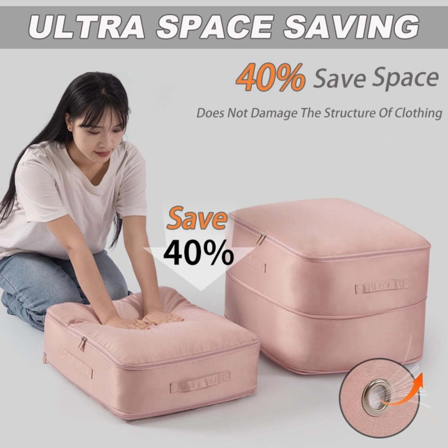 Portable Space Saving Self Compression Organizer