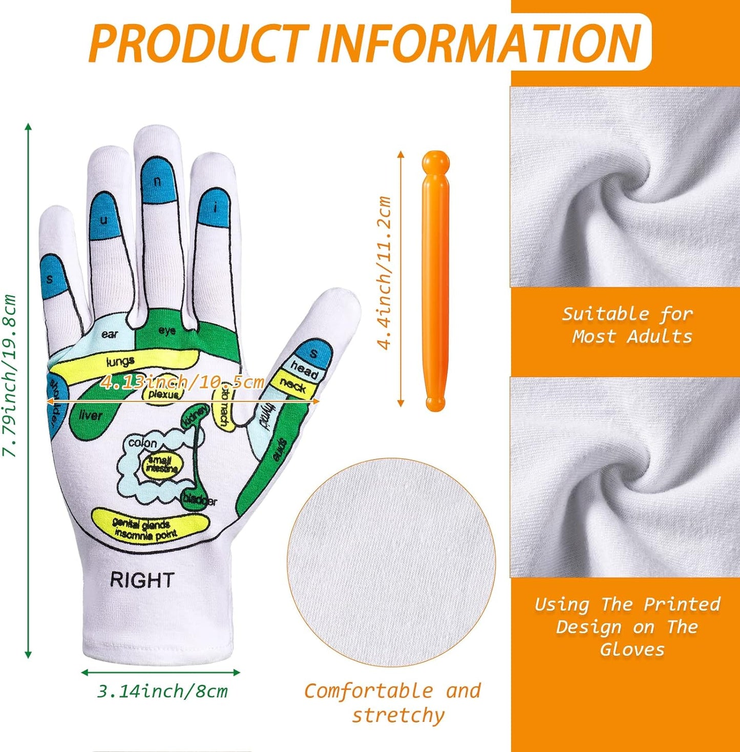 😇Reflexology Chart Gloves With Tool | 🔥 GREAT DEAL 30% OFF TODAY🔥