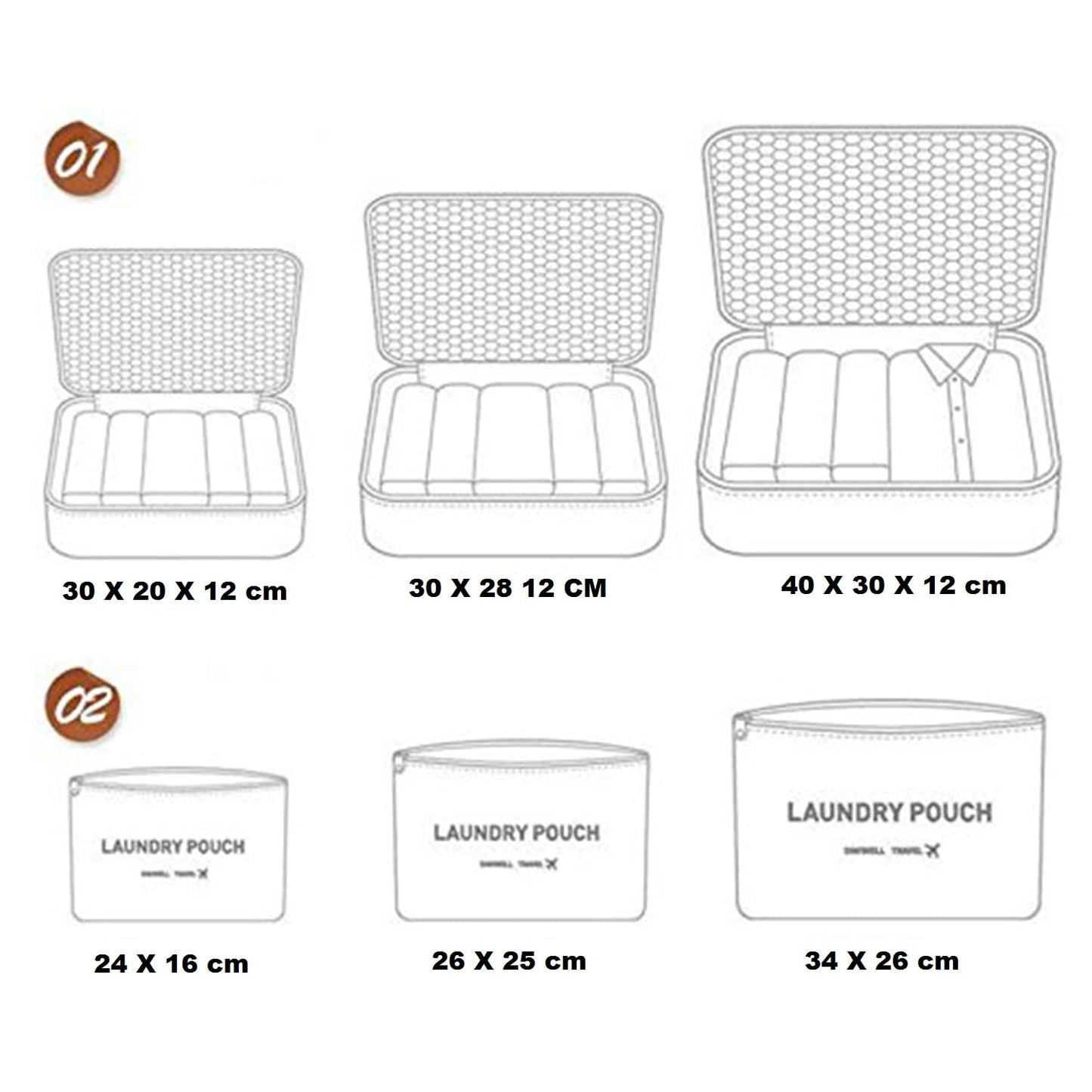 Travel Buddy Bags ( Pack of 6 )