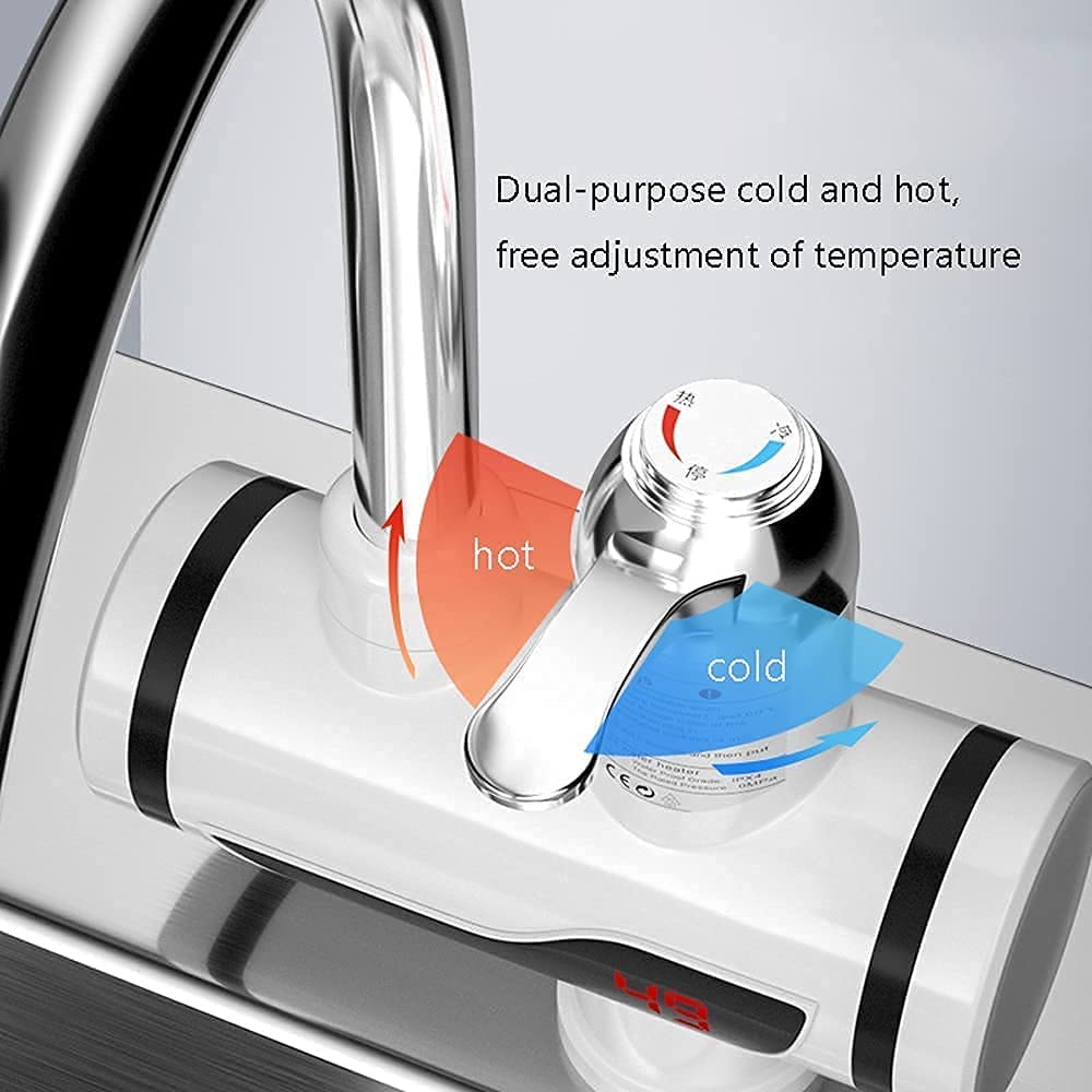 Instant 360° Electric Water Heating Tap | Hot And Cold Water Geyser with LED Display