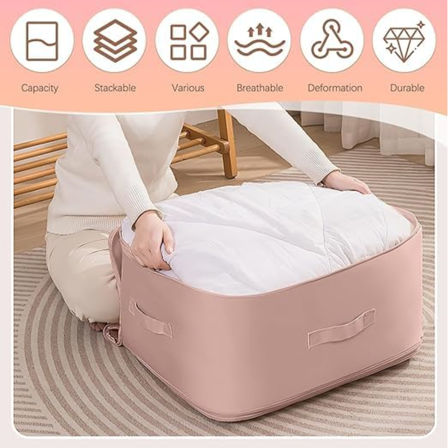 Portable Space Saving Self Compression Organizer